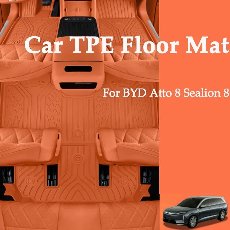 For BYD Atto 8 Sealion 8 2025 2026 Car Foot Pad TPE Floor Cover Scratch Resistant Protective Car Interior Decoration Accessories