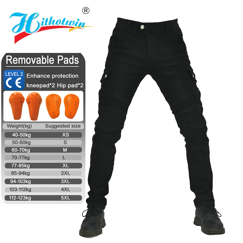 

Motorcycle Jeans Men Protective Riding Pants Blue Anti Fall Off Road Trousers Motorcycle Gear for Men