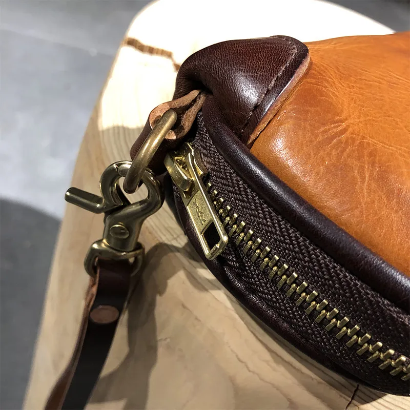 PNDcloser-Pochette vintage en cuir véritable pour homme, porte-cartes et téléphone, fait à la main, luxe, décontracté, designer, haute qualité