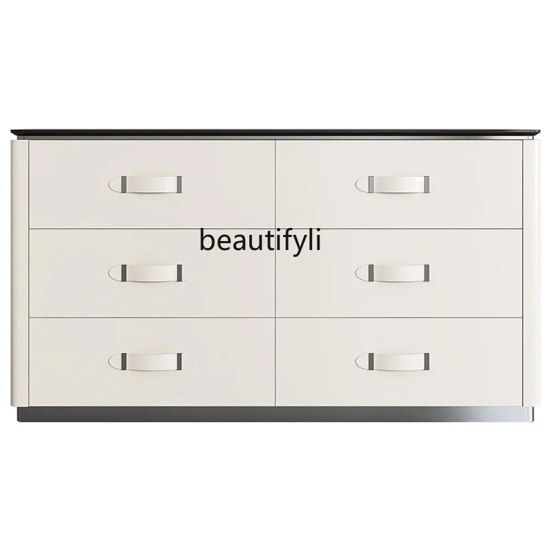 

Affordable Luxury Style Bedroom Tailstock Chest of Six Drawers Chest of Drawer Modern Minimalist Solid Wood Five-Bucket Cabinet