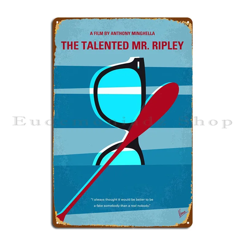 No694 My The Talented Mr Ripley Minimal Movie Poster I ... Metal Plaque Painting Personalized Sign Wall Decor Tin Sign Poster