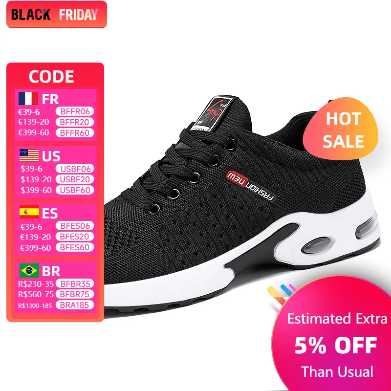 Running Shoes Breathable Shoes for Men Cushion Men Sneakers Lightweight Mesh  Anti-slip Wear-able Designer Tennis Men Shoes