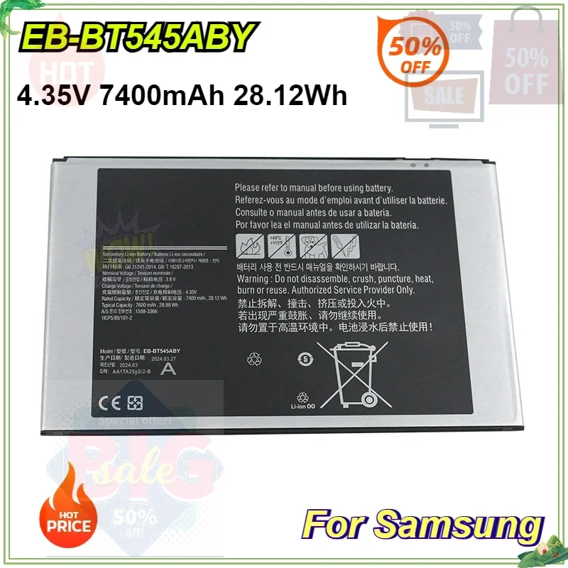 EB-BT545ABY Tablet Battery for Samsung Galaxy Tab Pro Active SM-T545 4.35V 7400mAh 28.12Wh