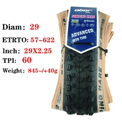 Pneu Aro 29 Mtb Mountain Bike Folding Yellow Rim Tire 29x2.25 Off-Road Tire 60tpi Bike Tire Bicycle accessories