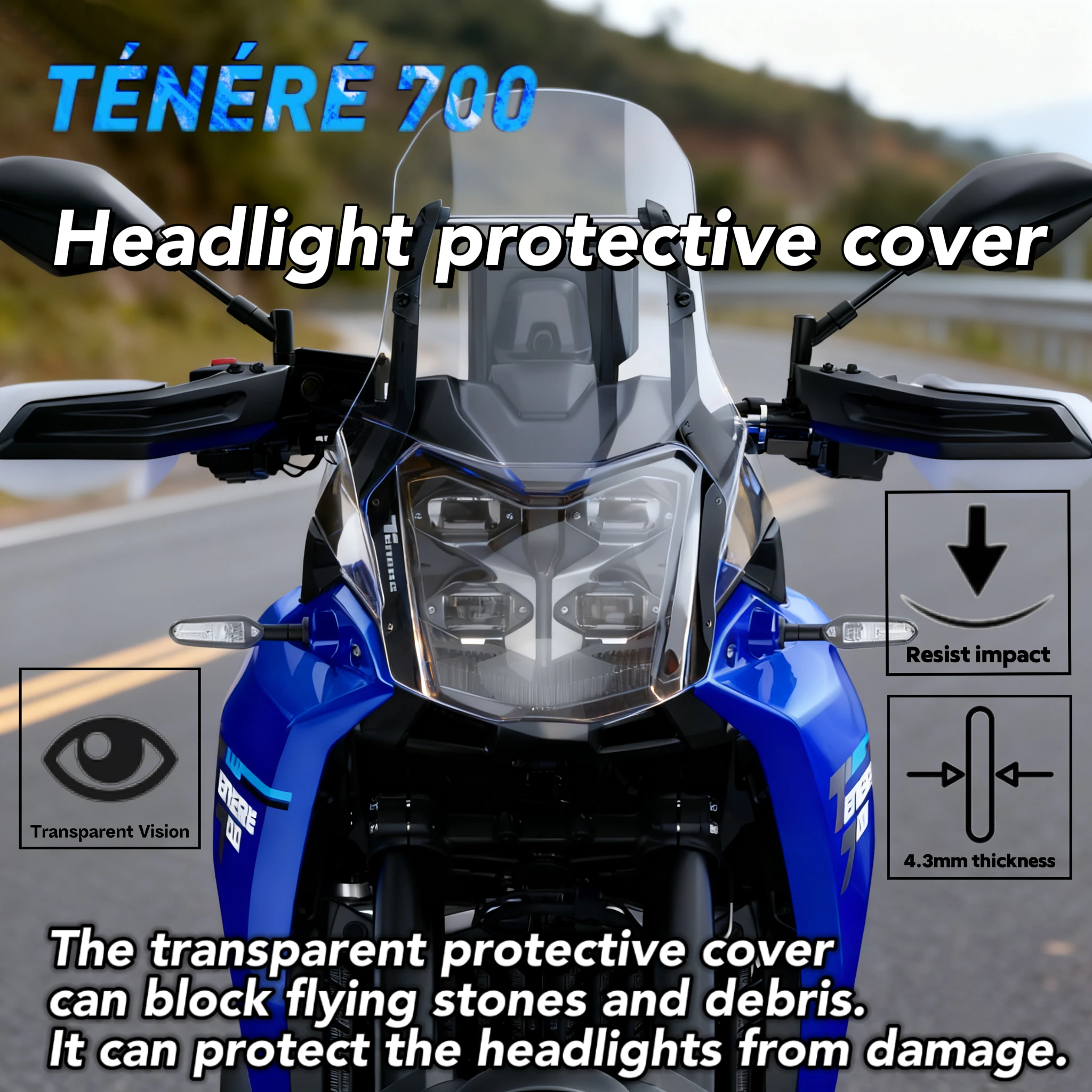 

Для TENERE 700 Tenere 700 YAMAHA 2025 Tenere 700 раллийный защитный чехол для фар мотоцикла