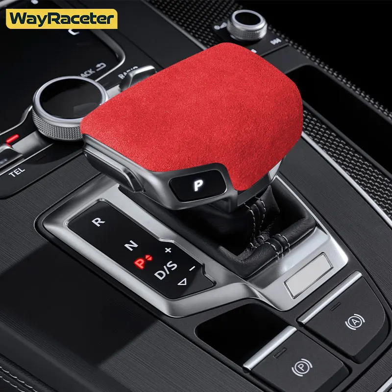 Made Of Alcantara Suede Wrapping ABS LHD Car Gear Shift Knob Cover For Audi A4 S4 B9 RS4 RS5 A5 S5 SQ7 Q7 4M Q5 SQ5 FY