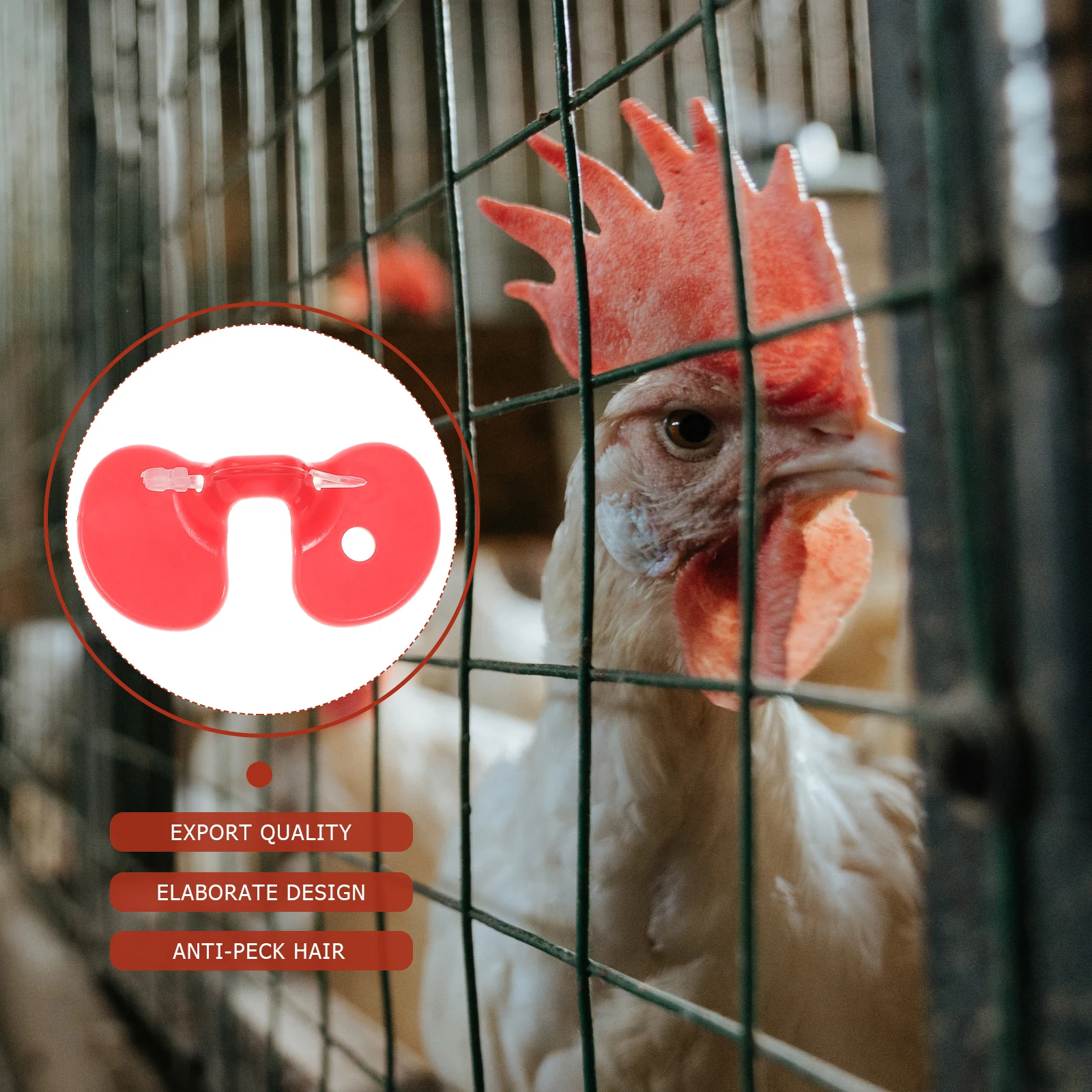 

100pcs Chicken Glasses Durable Eye Protectors for Chickens Poultry Farm Supplies Hen Safe Material Smooth Surface