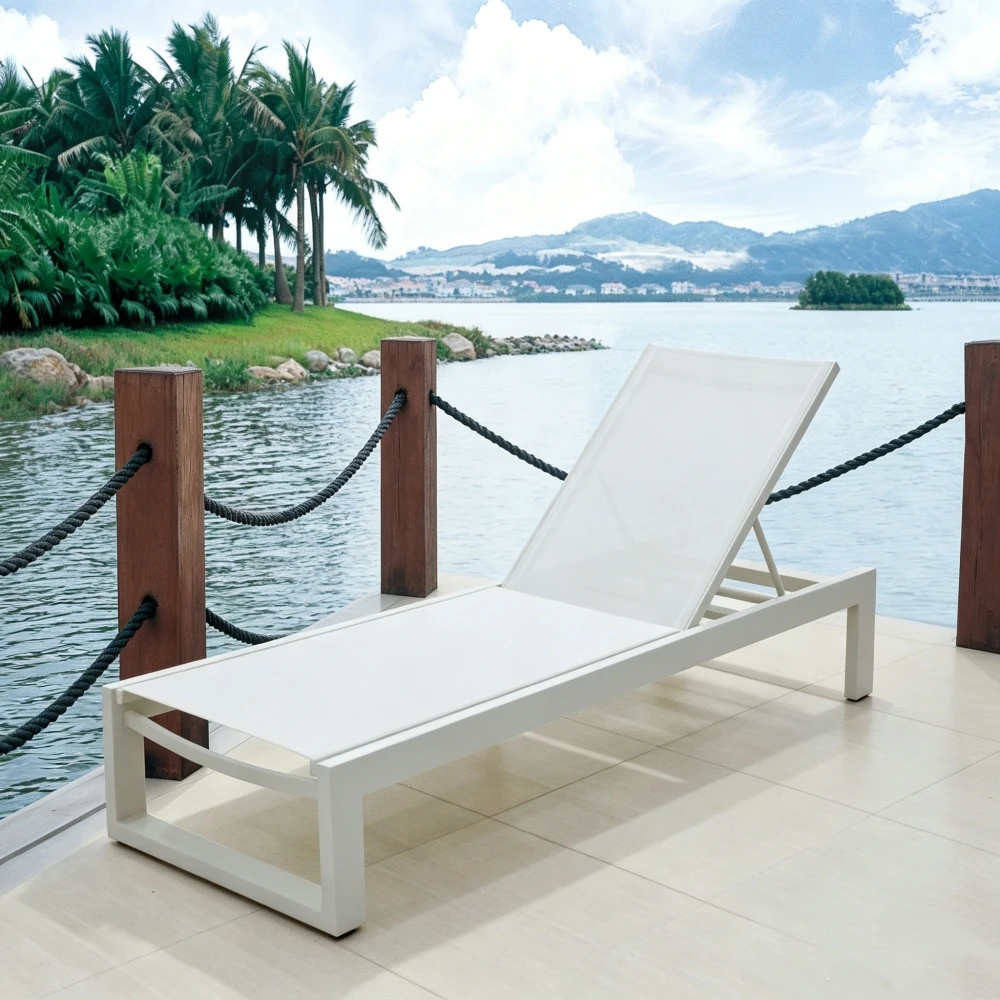 Outdoor Furniture Darwin - xx-Darwin Tumbona de Aluminio para Exteriores,