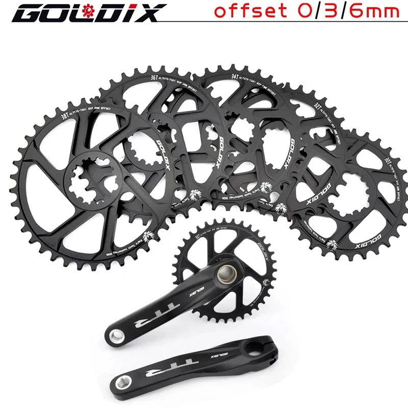 

GOLDIX MTB Bike Chainrings: 0/3/6mm Offset, 30T - 38T, for XX1, X9, XO, X01, NX Direct Mount