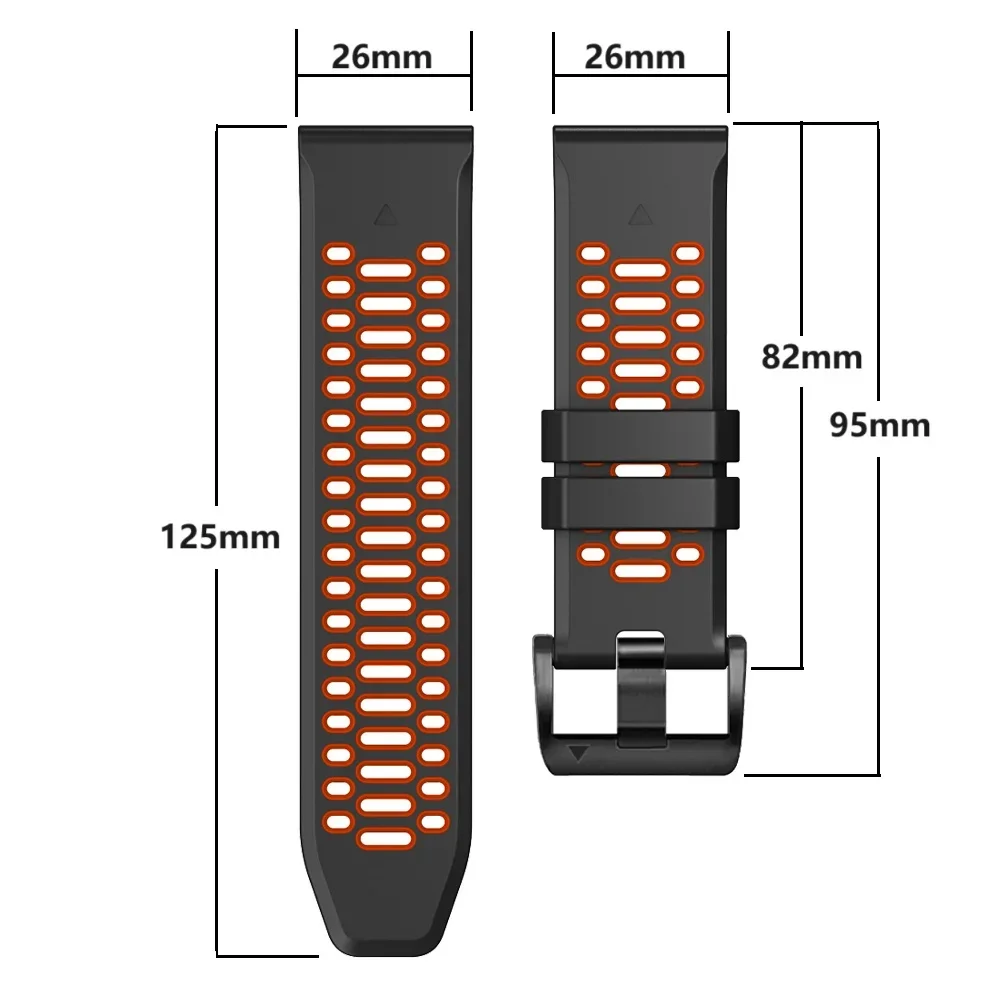 QuickFit 26mm 22mm Watch Band For Garmin Fenix 7 7X 6 6X/Epix Pro/Forerunner 965 955 945/Descent G1/MARQ/instinct Silicone Strap