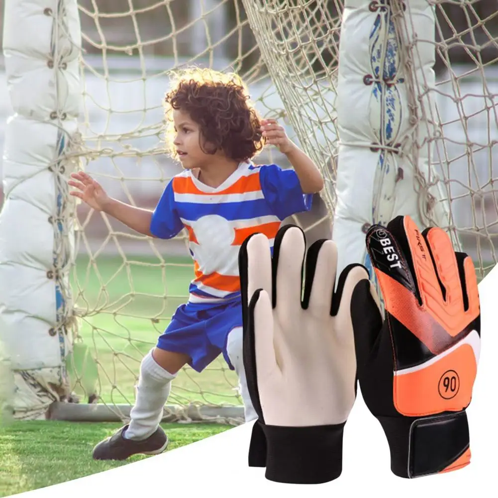 

Anti-Slip Goal Keeper Gloves Latex Support Soccer Goalie Gloves Full Finger Protection Breathable Gloves Kids Adults