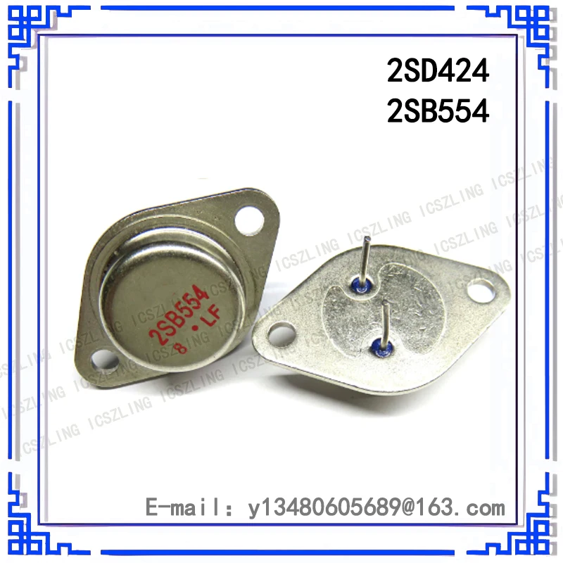100% Test original 2SD424 2SB554 TO-3
