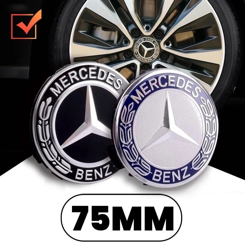 4Pcs 75MM ABS Car Badge Wheel Center Cover Hub Cap Stickers For Mercedes Benz AMG A B C D M S R G Class W212 W108 W176 W204 C300