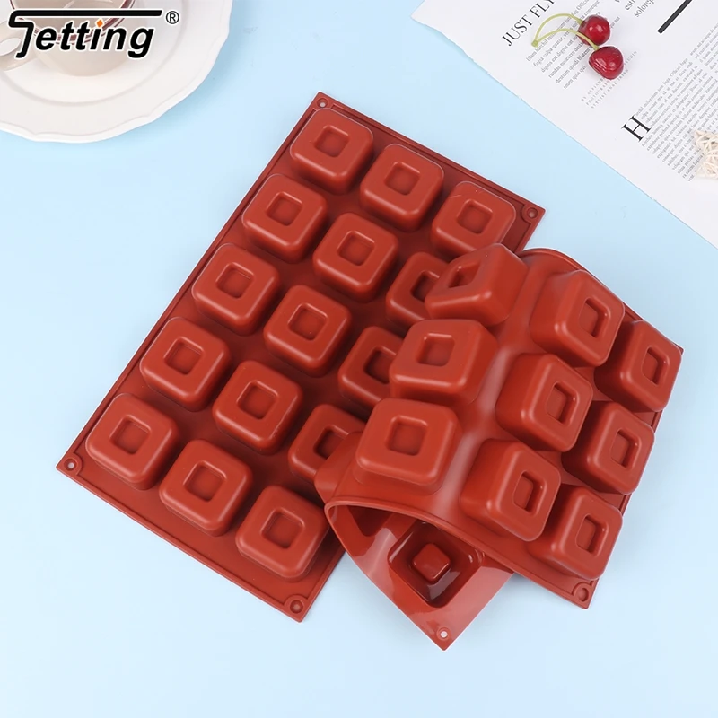 1Pcs 15 Cavity Square Silicone Mold DIY Cake Baking Jelly Pudding Chocolate Mould Ice Cube Muffin Cupcake Biscuit Bake Tray