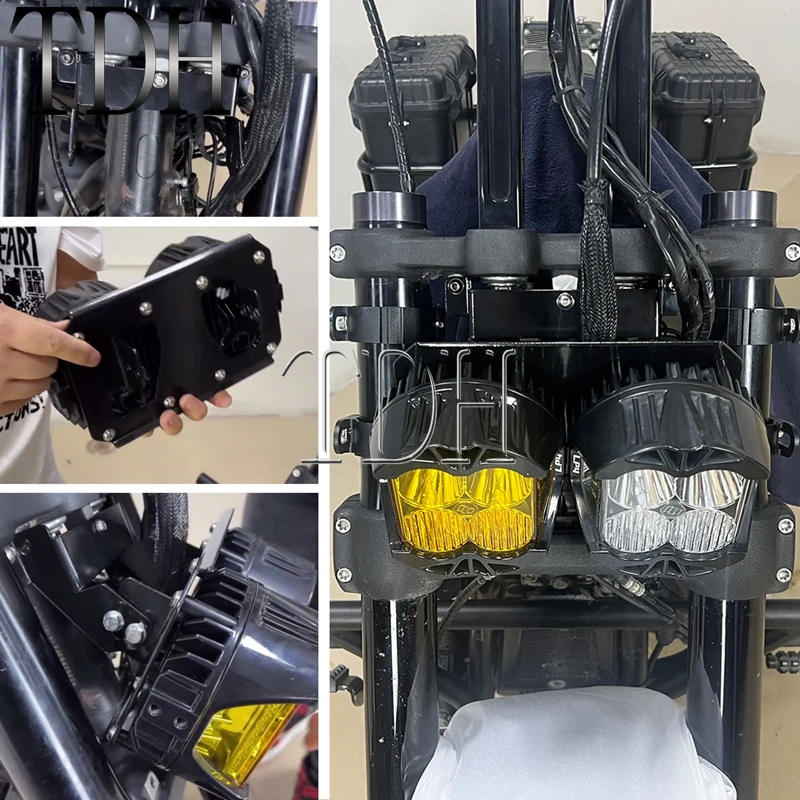 For Harley Softail FXFB FXFBS Fat Bob For Baja Designs LP4 Pro LED Light Lighting Bracket Combo Kit Headlight Mount Holder Frame