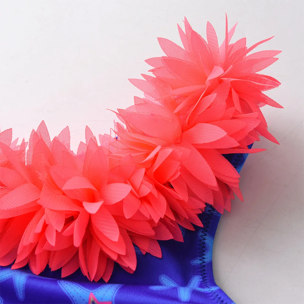 VIKITA المراهقين الفتيات قريبة مطاطا نجم البحر ملابس السباحة الفتيات انقسام قطعتين ملابس الأطفال موضة بيكيني مجموعات