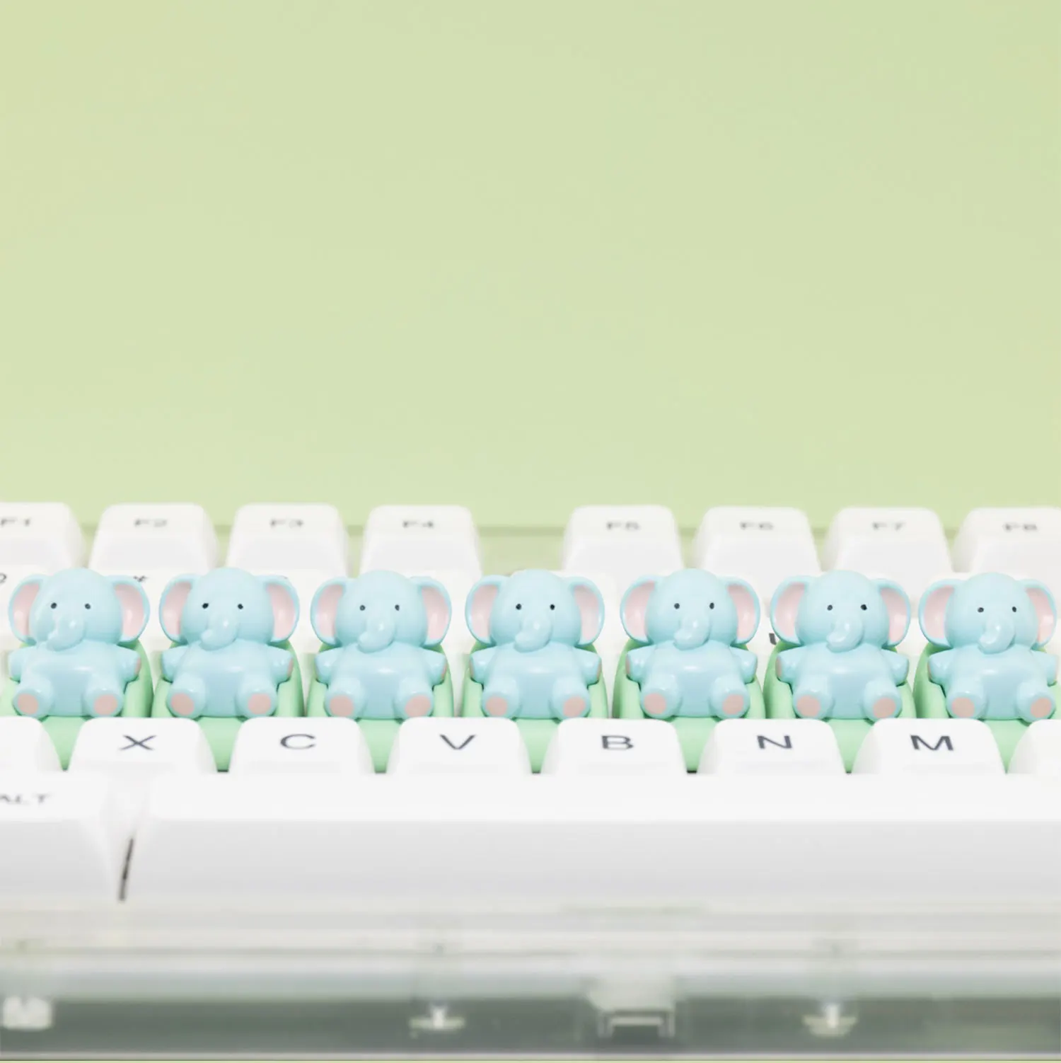 Cute Elephant Keycap 3D Artisan Keyboard Caps Customized Original Resin KeyCap for Cross Axis Mechanical Keyboard Accessories - Image 3
