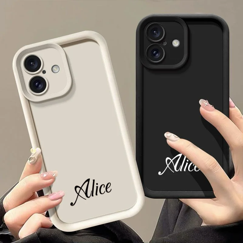 DIY Customized Personalized Name Phone Case For Xiaomi Redmi Note 14 13 12 Pro Plus 12S 11S 10S Redmi 12C 13C 14C Pro Soft Cover