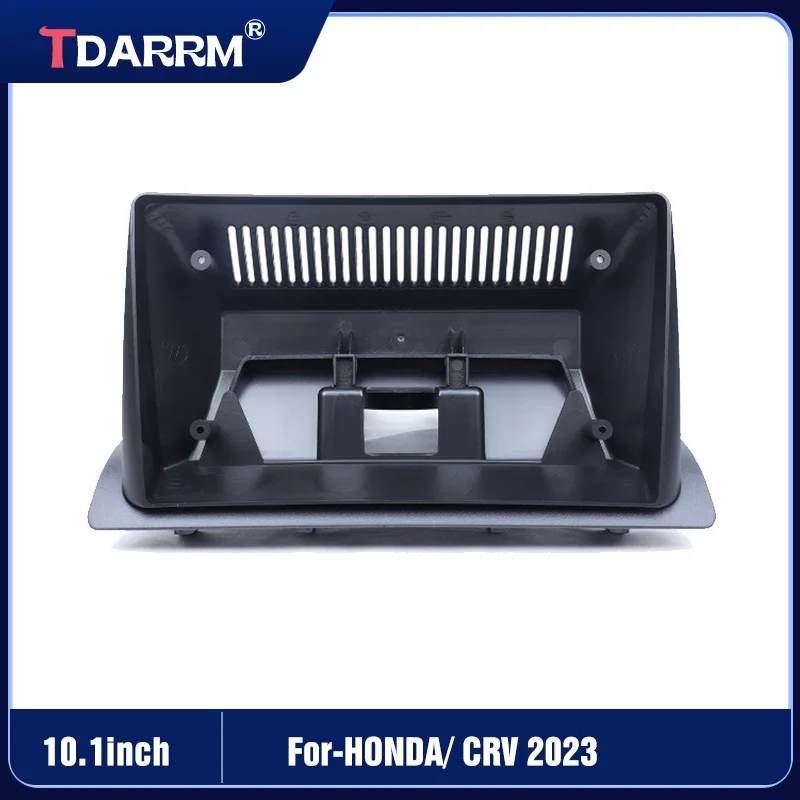 Car Fascia Radio Panel For HONDA CRV 2023 CD DVD Frame (LHD) Panel Adapter Cover Trim Matten Black (10.1INCH)