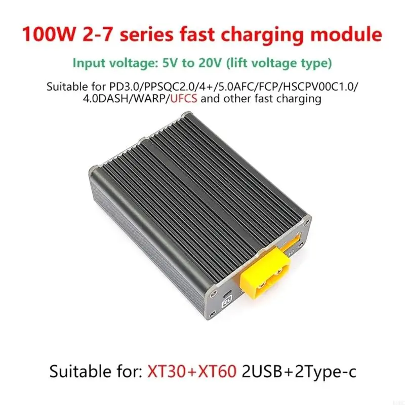 

Модуль быстрой зарядки 100 Вт 2-7S, плата для зарядки аккумулятора с высокоэффективным преобразованием корпуса для наружного