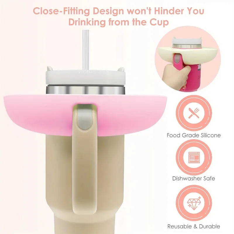 وعاء الوجبات الخفيفة من السيليكون للطعام، صينية خفيفة الوزن وقابلة لإعادة الاستخدام مع 4 مقصورات، ملحقات كوب ستانلي للأكل المحمول