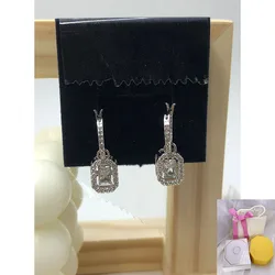 New hot selling Una teardrop shaped white earrings with octagonal cutting charm, romantic jewelry for women, holiday gifts