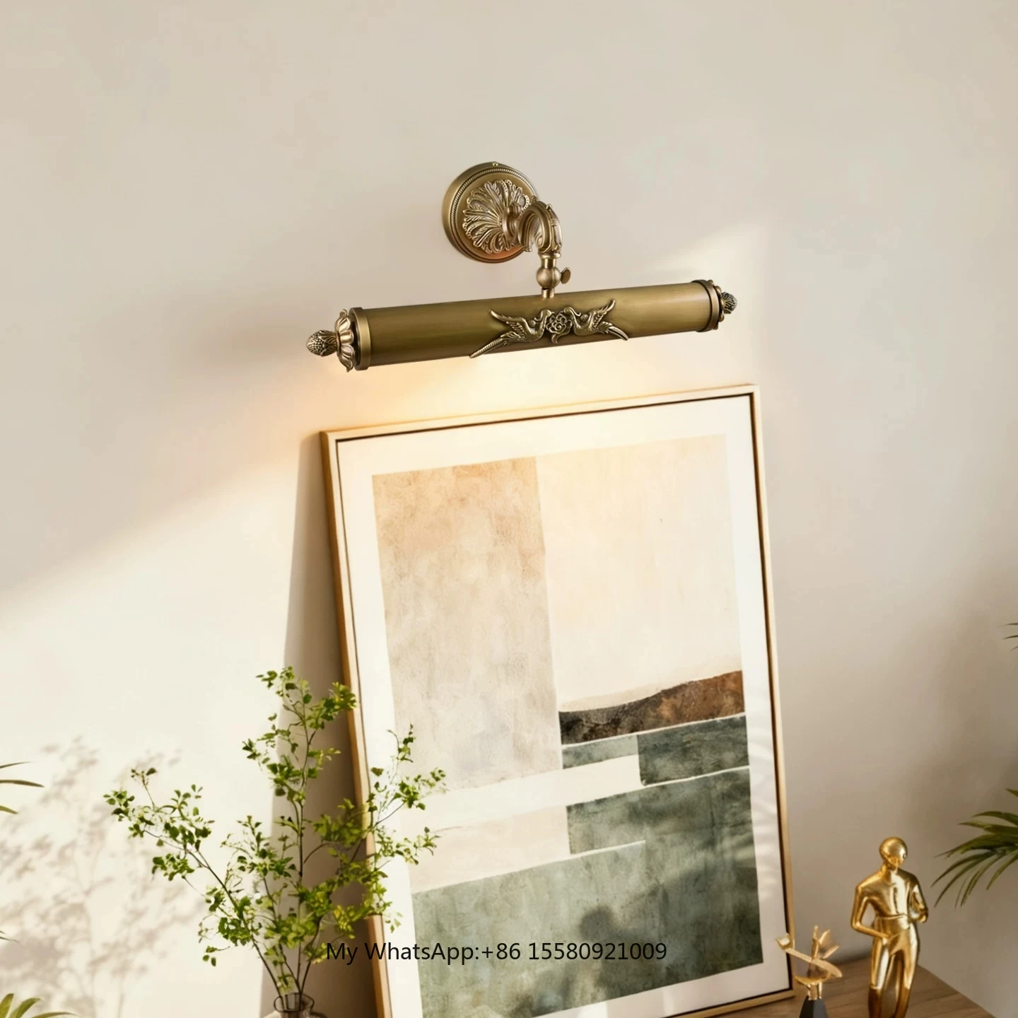 French Retro Copper Carved Wall Lamps Mirror Light Oil Painting Lamp Living Room Mural Decorative Lamp Bathroom Cabinet Lights