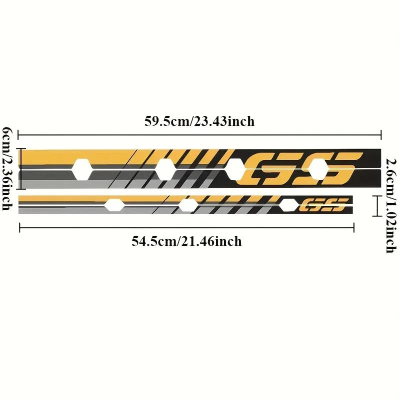 1SET "GS" Series Auto Moto Hub Sticker, Multi - Design Decal for R1200GS/R1250GS, Exterior Customization Accessory