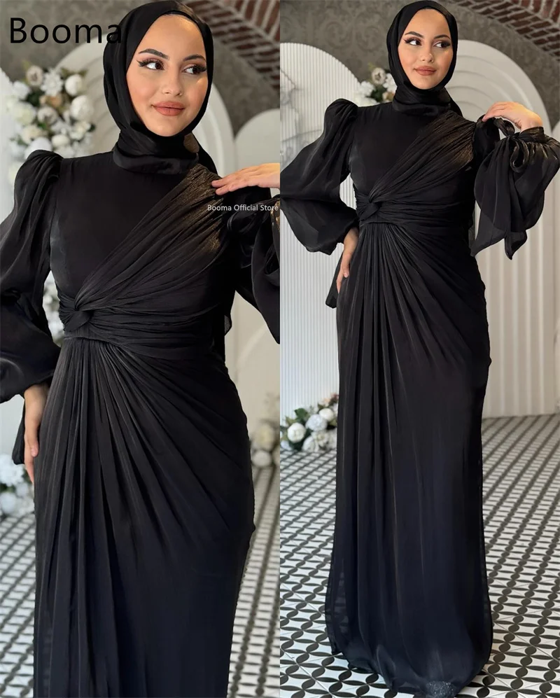 Booma حورية البحر للنساء للحفلات الراقصة مناسبة رسمية للنساء فستان سهرة طويل بطول الأرض طيات مخصصة 2025