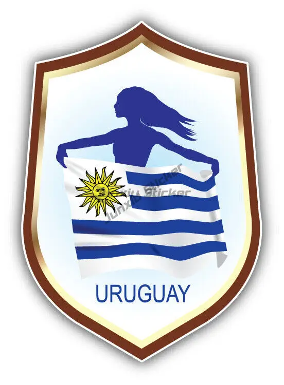 Creative Uruguay Flag National Emblem Sun Stickers for Covered Scratch Decorate Car Motorcycle Wall Room Table Off-road Truck