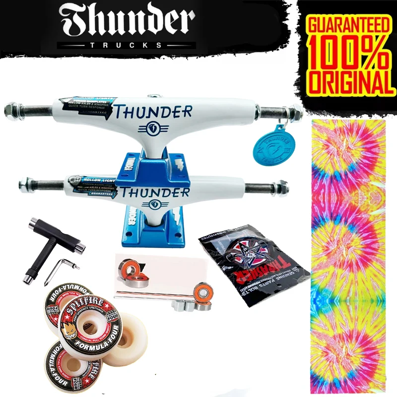 عجلة التزلج SPITFIRE شاحنات الرعد المزورة، نوعية جيدة، محامل فولاذية من الكروم الاحترافي، شريط قبضة، 5.25 بوصة