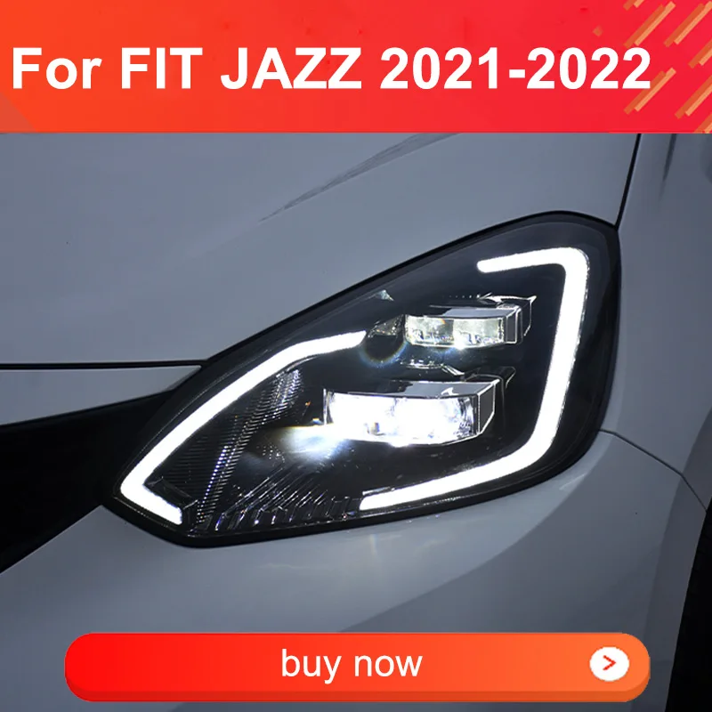 

1 Pair LED Headlights for HONDA FIT JAZZ 2021 2022 Headlights Plug and Play LED DRL Dynamic Turning Projector Head Lights