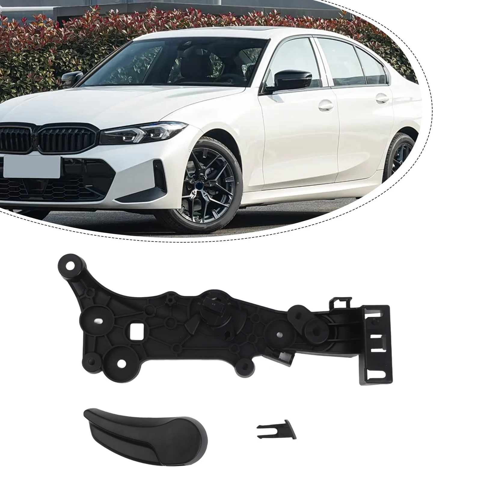 Front Hood Lever Hood Release Handle Direct Replacement Part LHD Placement Plastic Material 1 Set Included For BMW 740i