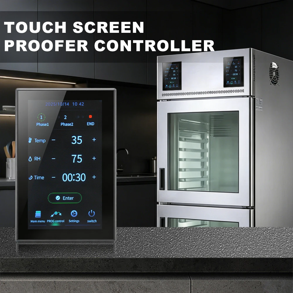IP68 Waterproof ±1℃ Accuracy Proofer Cabinet Control Panel PET Plastic LCD Dough Proofer Digital Touch Screen