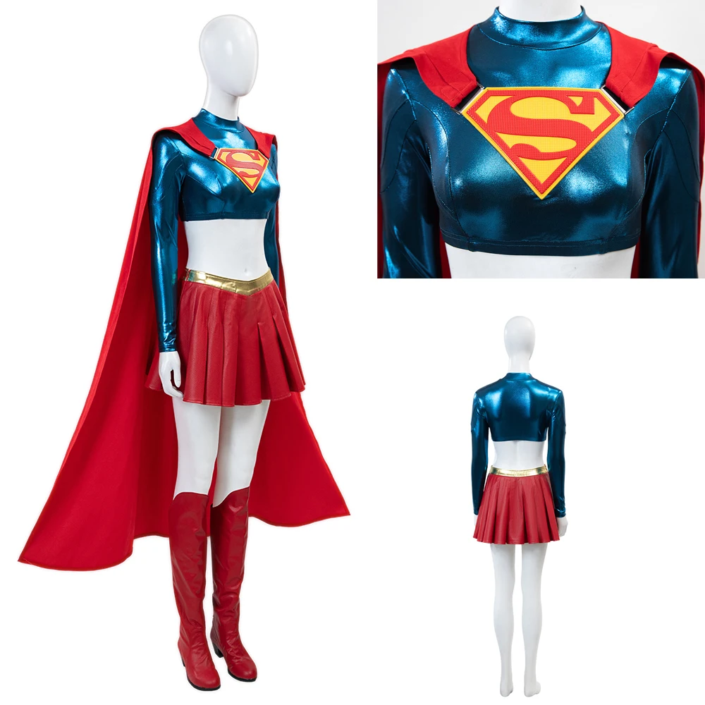 

High Quality Supergirl Sexy Dress Cosplay Costume Movie Superhero Suit Halloween Christmas Role Playing Party Comic Exhibition