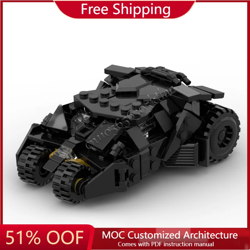 193 PCS Hot MOC Serie Dark Hero Batmobile Building Blocks Mattoni Giocattolo creativo fai da te con figura di eroe Ideale per i regali del festival dei bambini