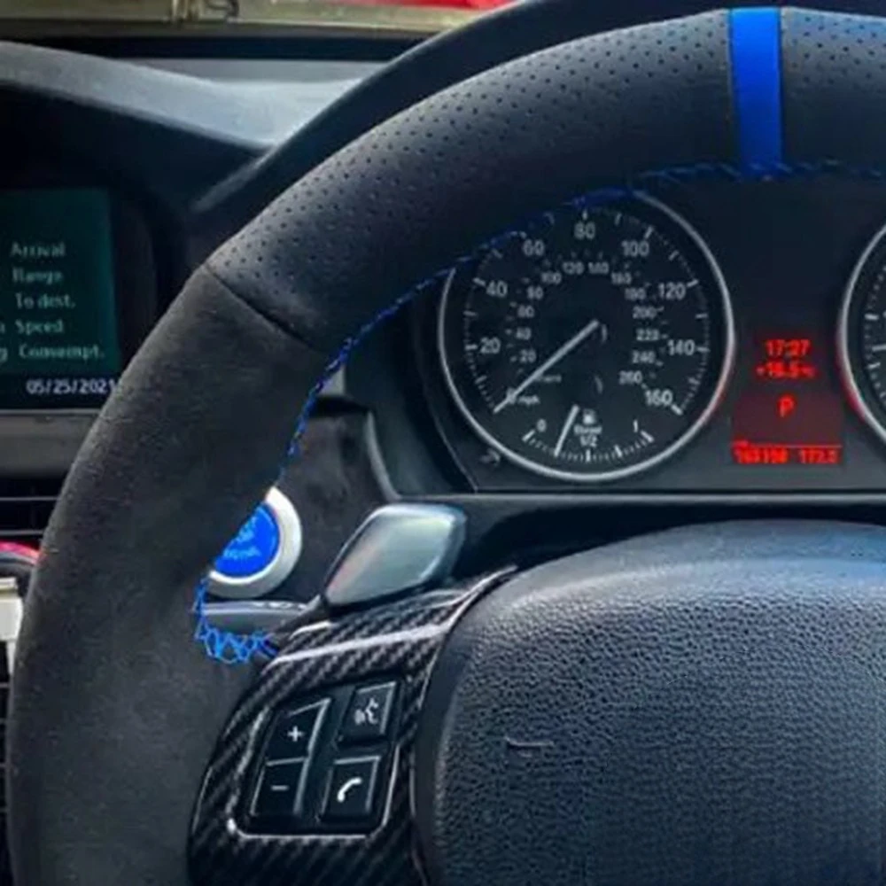 Non-Slip Suede Leather Car Steering Wheel Cover Braid For BMW M Sport M3 E87 E81 E82 E88 X1 E84 E90 E91 E92 E93 Car Accessories image 3