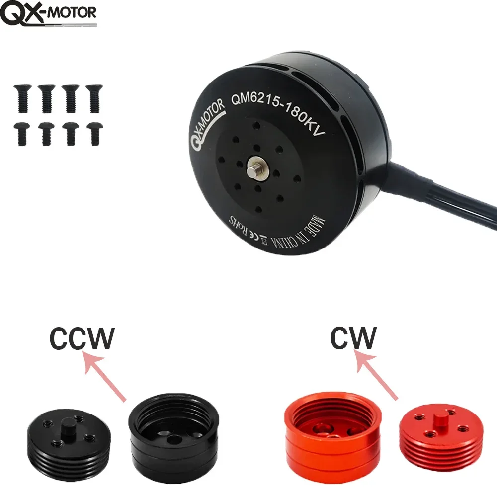 QX-Motor Brushless Disc Motor, CW CCW para proteção de plantas, UAV RC Multirotor Quadcopter, Peças de brinquedo Hexa Drone, QM6215, 180kv