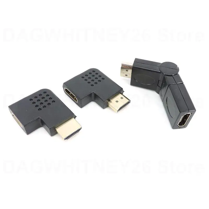 Adjustable 90 270 Degree HDMI-compatible Adapter Male to Female Connector Video Cable Plug Extender Converter Right Angle