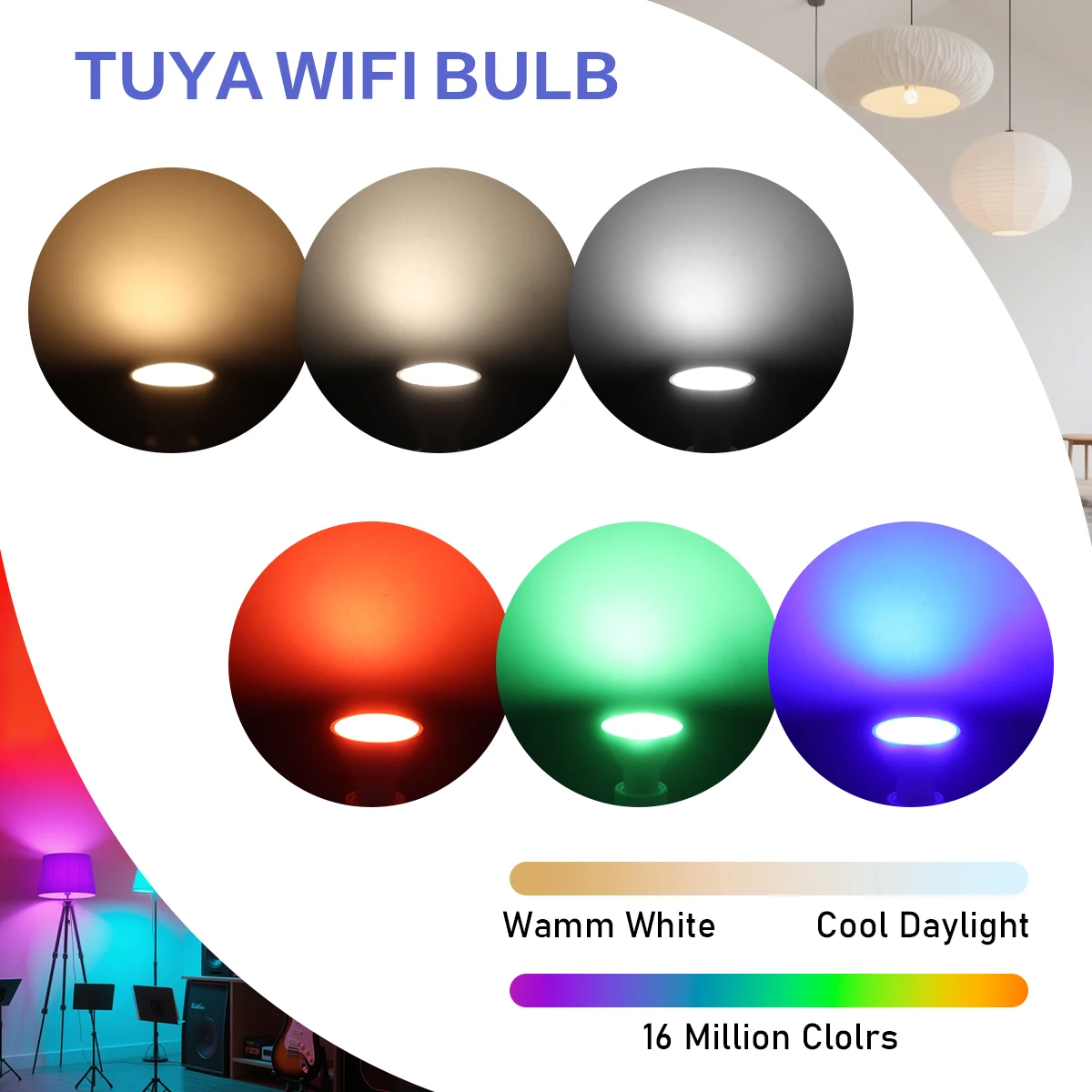 1-10 قطعة Tuya WiFi GU10 الأضواء الذكية LED ضوء لمبة بلوتوث عكس الضوء مصابيح الحياة الذكية App التحكم يعمل مع أليكسا جوجل