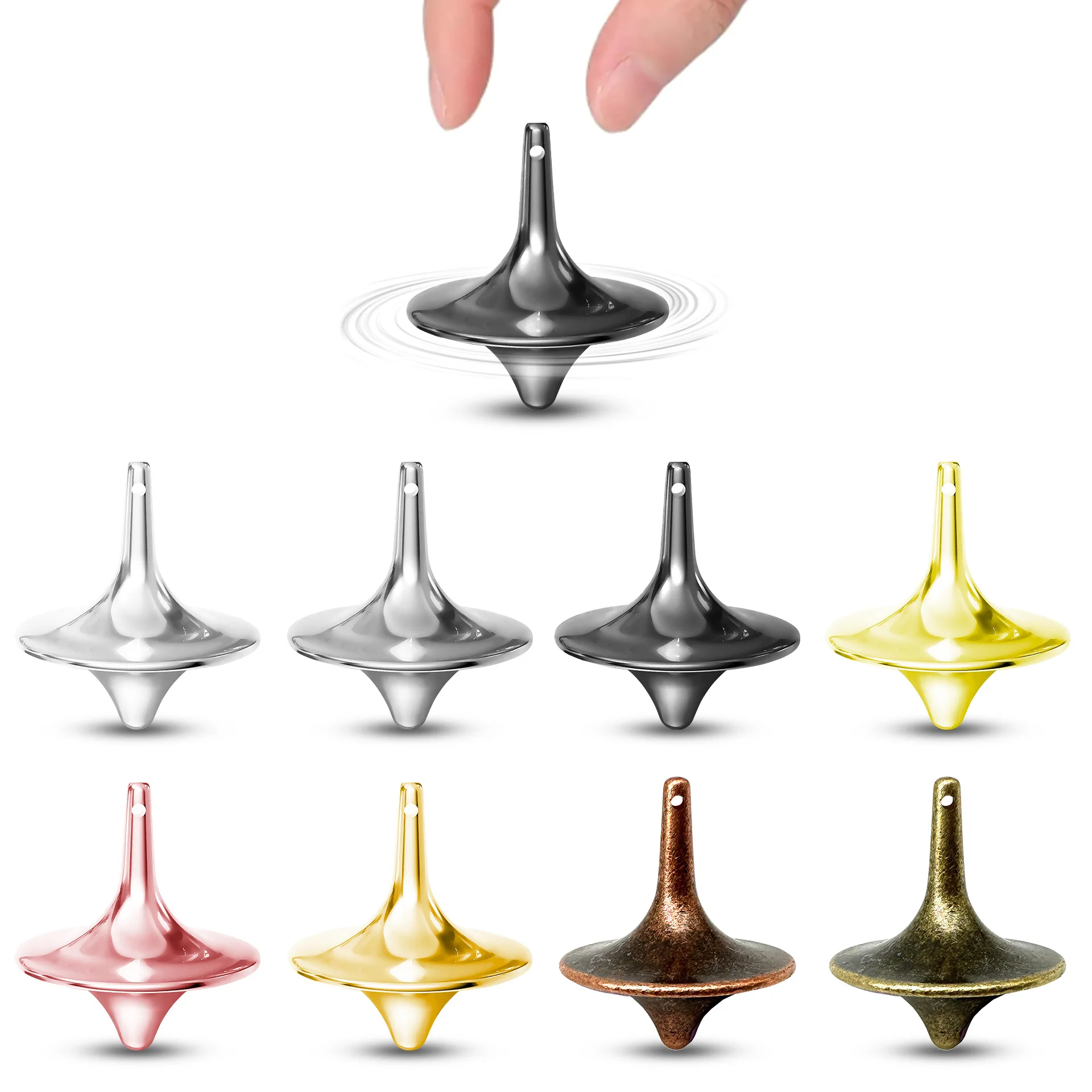 5 stuks Fidget spinner, een stressverlichtende gadget voor verveelde studenten - hightech, weerstandsvrij speelgoed voor jongens