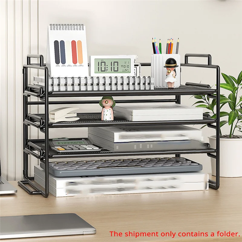 L52A-رف ملفات سميكة إطار ملف معدني مكتب سطح المكتب متعدد الطبقات مجلد ملفات صندوق تخزين اللوازم المكتبية ملف كامل