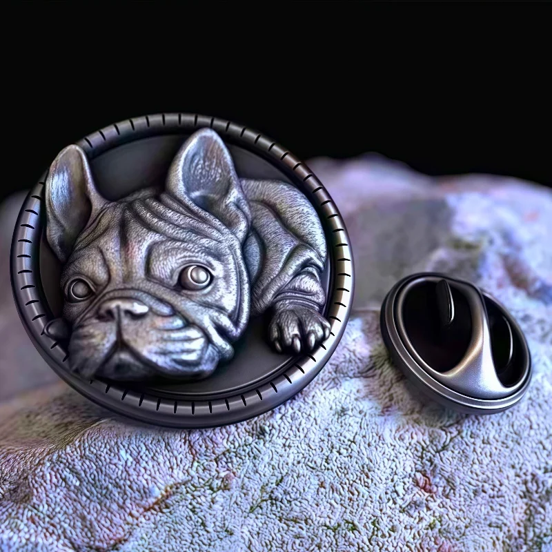 خمر فضي الفرنسية البلدغ بروش الحيوان عاشق المجوهرات لطيف الكلب تولد بروش الحيوانات الأليفة تحت عنوان الإكسسوارات