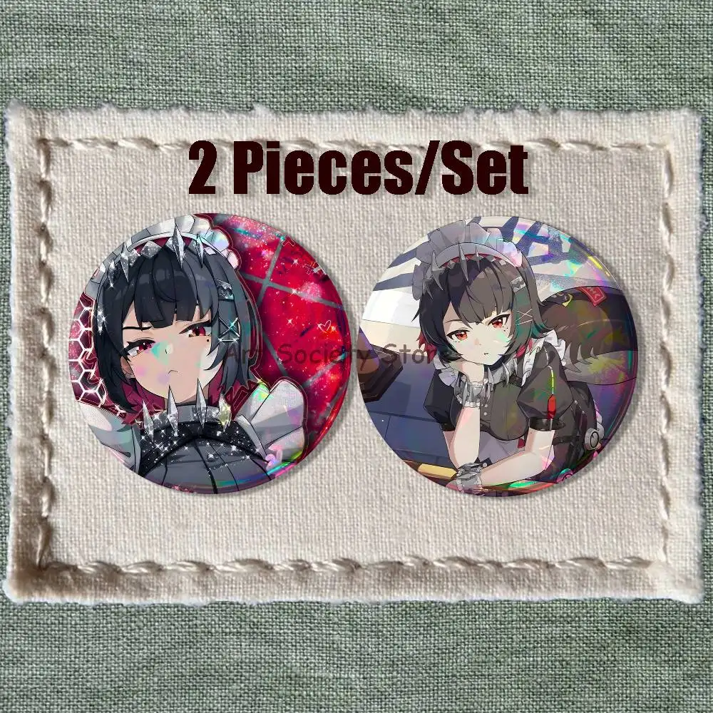 E-Ellen Joe ZZZ 2-piece Set Pins Backpack Clothes Jewelry Accessories Cartoon Round Brooch Button Badge Fans Collection Gifts