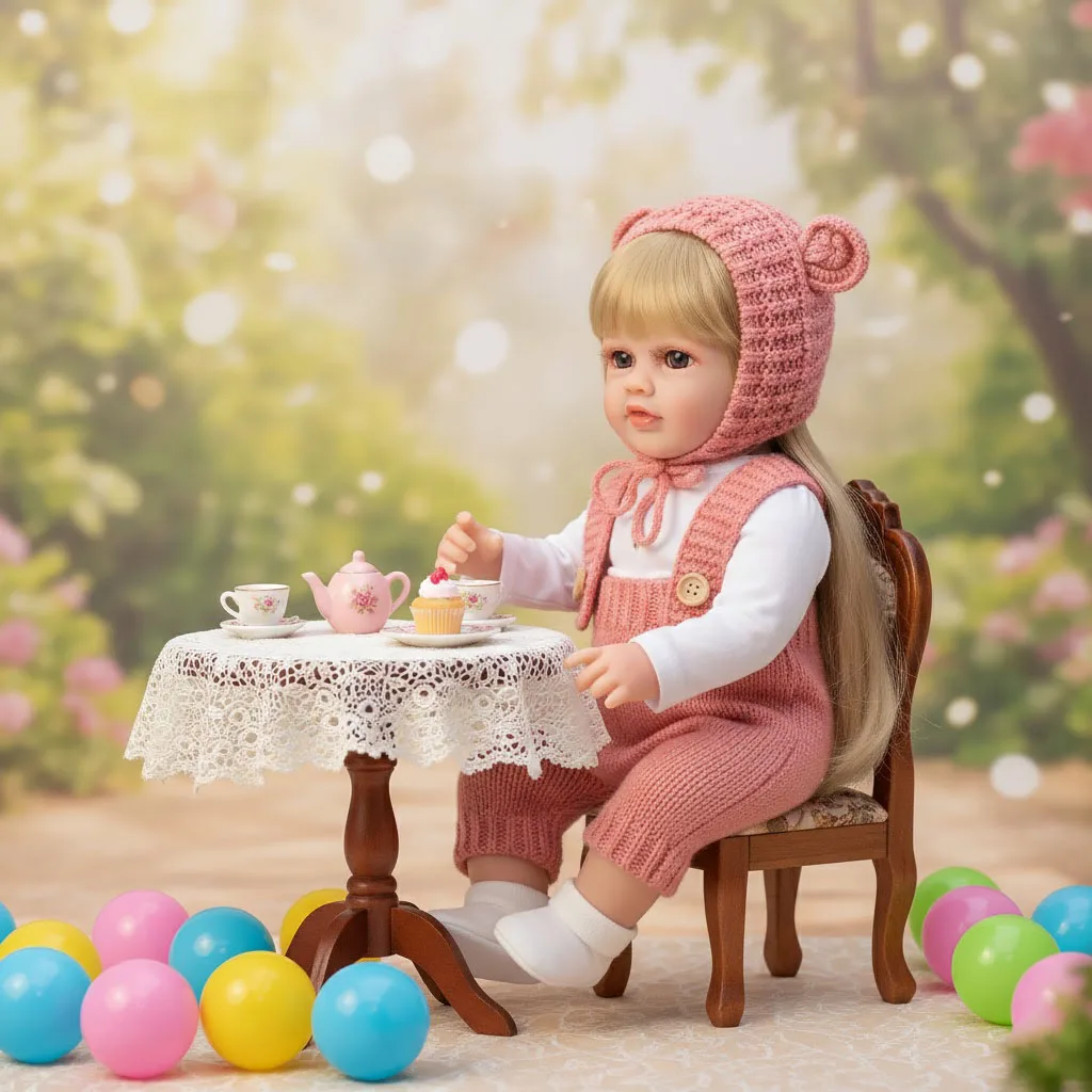 

Cloveray 22 inch Classic Full Body Vinyl Realistic Reborn Baby Doll Super Cute Vinyl Doll Handmade Original Toy Kid Xmas Gift