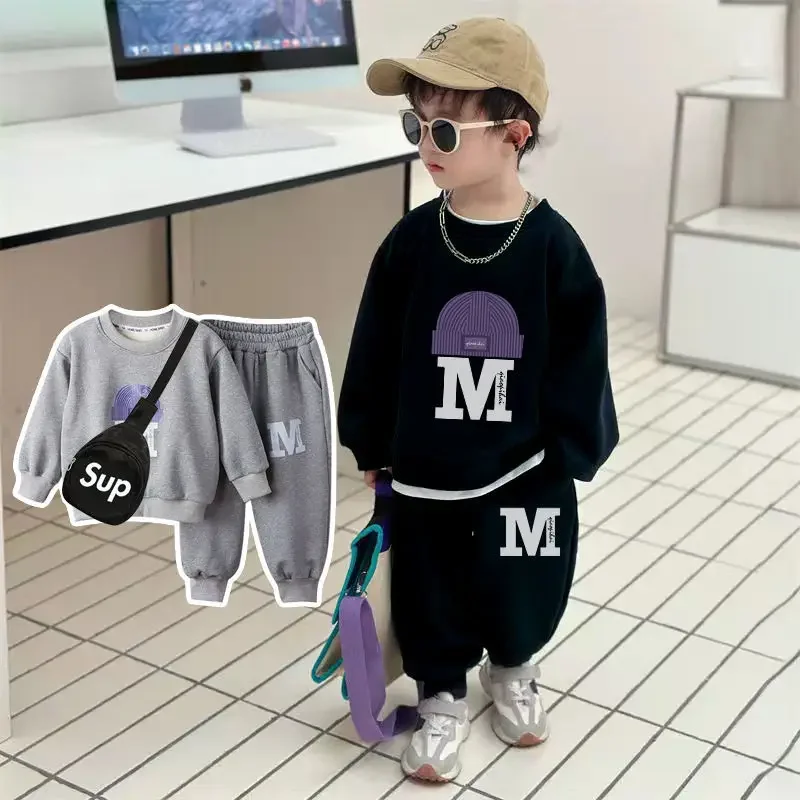 

Baby's Set Two Pieces for Spring and Autumn Long Sleeve 12M-3Y Children's Top and Buttom Suit Sweatshirt 5-day Shipping Baby