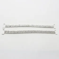 New 10pcs 15 * 165mm Fashionable 2 Drainage Diamond Chain Bikini Connector/flat Chain Reinforced Metal Crystal Bikini Buckle