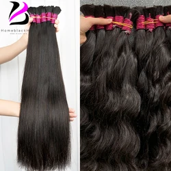 No Weft Human Hair Bulk Extensions Brazilian Remy Hair Virgin Bulk Human Hair Deep Wave Human Hair For Braiding 100% Unprocessed