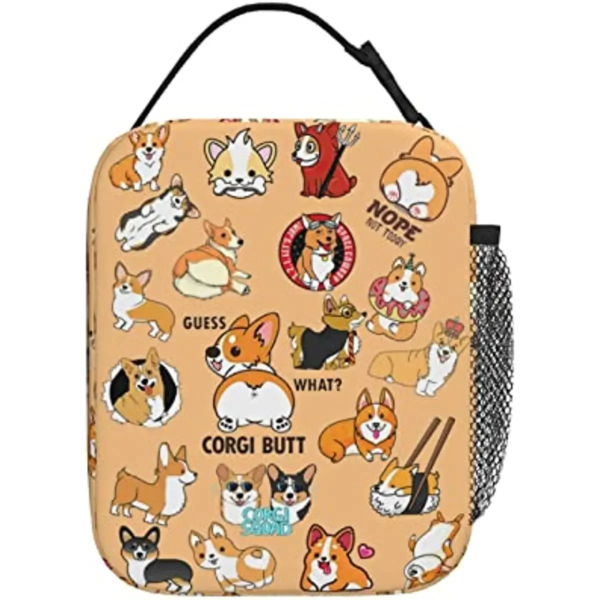 Corgi Lunch Bag Cute Cartoon Dog Heat Insulated Lunch Box Leakproof Durable Portable Reusable Handbags Large Thermal Cooler