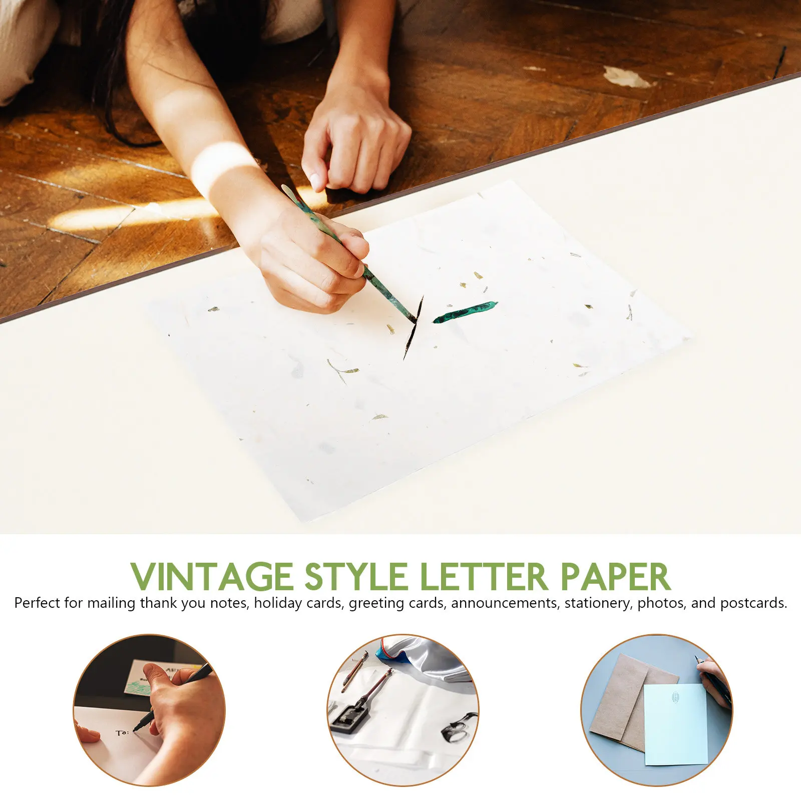 

10 Sets Letter Paper Thick Vintage Style Writing Sheet for Letters Painting Greeting Stationery Paper Pack Vintage Style Letter